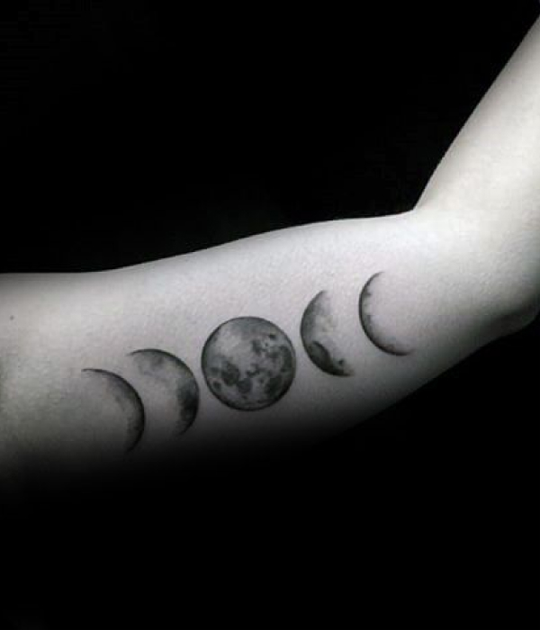 Moon Tattoo on Bicep