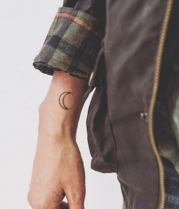 Moon Tattoo on Wrist