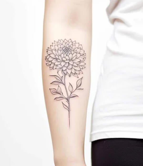 November (Chrysanthemum): Birth Flower Tattoo For Girls
