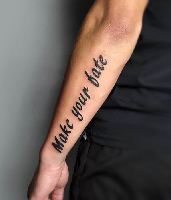 best Quote Tattoo on hand