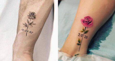 30 Amazing Rose Tattoo With Anniversary Date Ideas (2024)