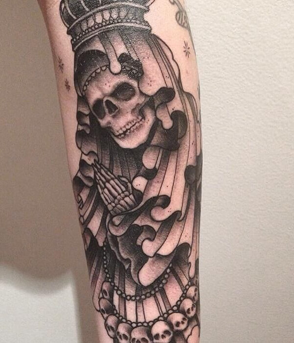 Skull Santa Muerte Tattoo