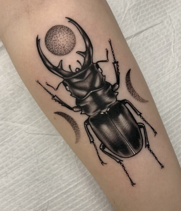 Stag Beetle Tattoo