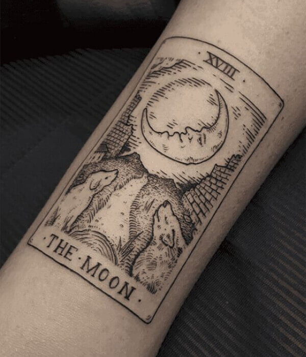 The Moon Tarot Card Tattoo