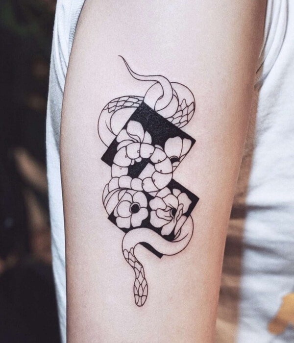 Thin-Lined Negative Space Tattoo