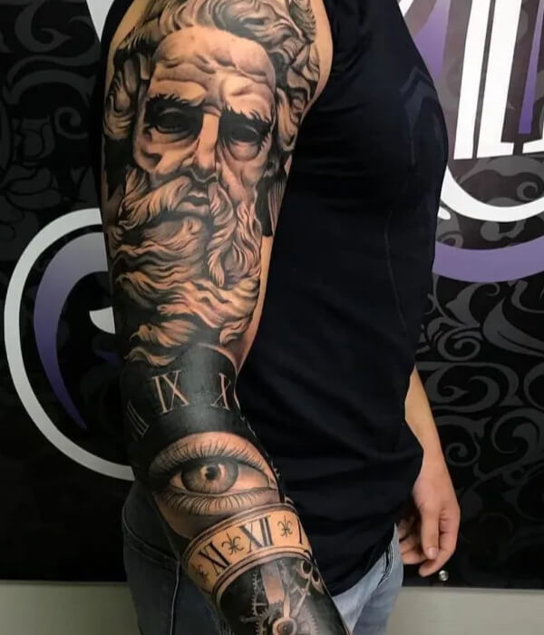 Zeus Tattoo on Forearm