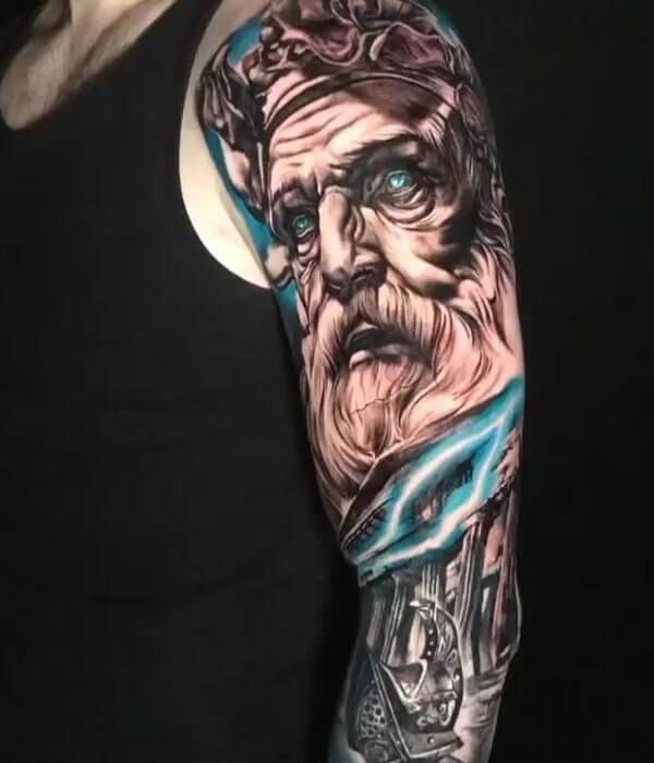 Zeus Tattoo on Forearm for men