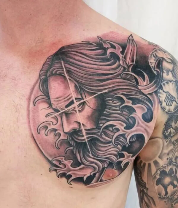 Zeus Tattoo on Shoulder