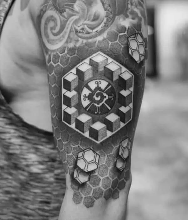 Geometric Minimalistic Tattoo Design