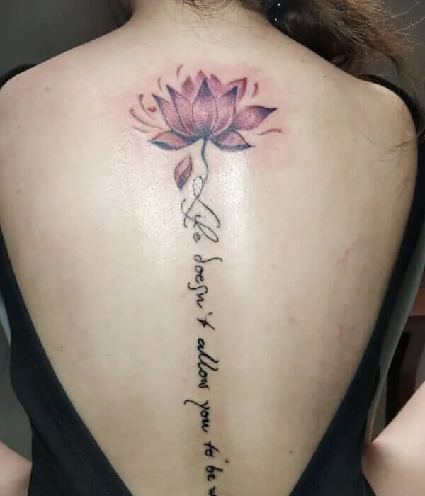 Spine Quote Tattoos for women