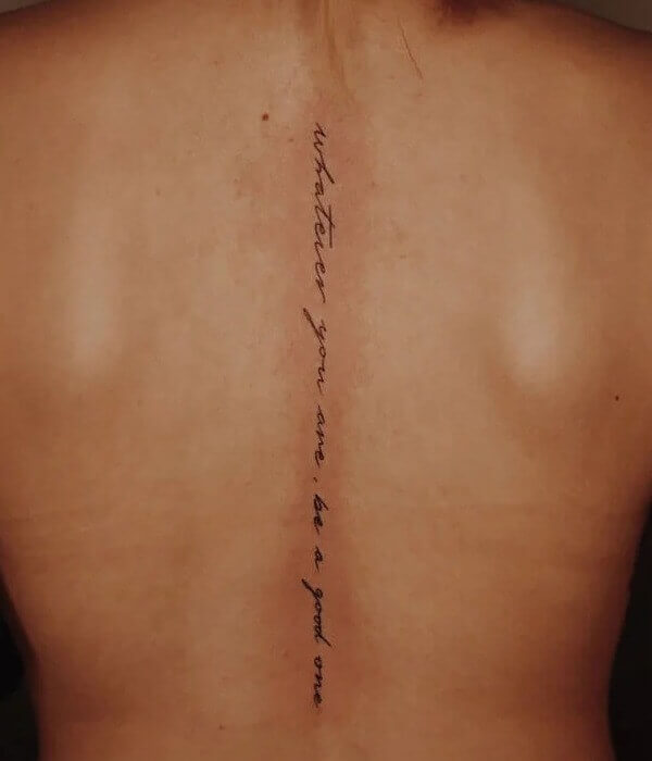 Spine Quote Tattoos for women