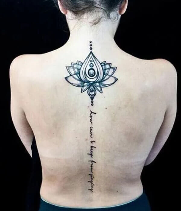 Spine Quote Tattoos for female