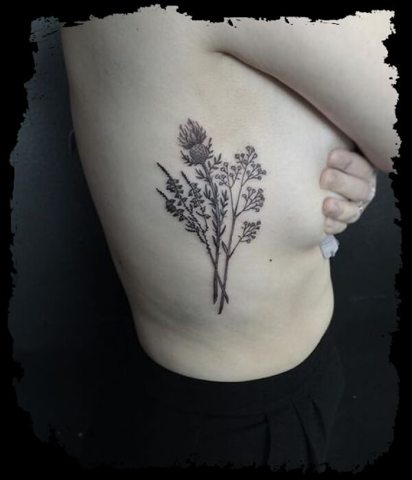 small foxglove flower tattoo 