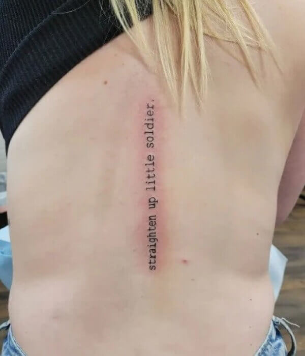 Spine Quote Tattoos for female