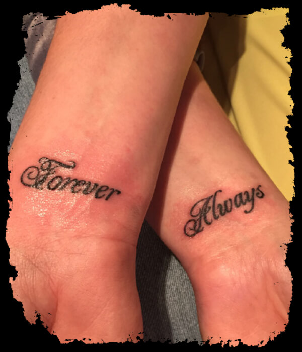 forever tattoo on hand