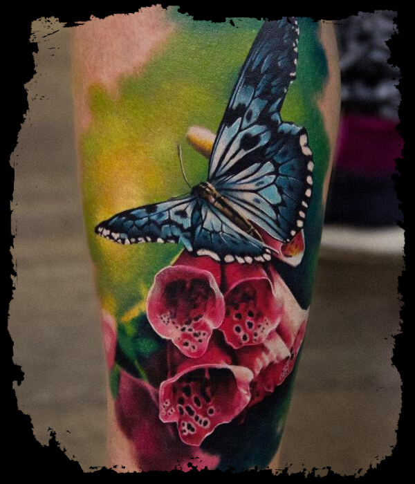 foxglove flower tattoo design