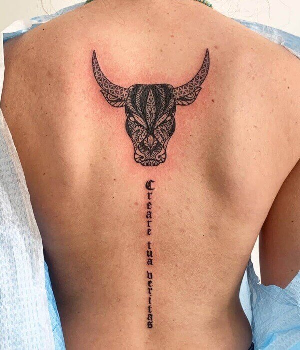 spine tattoo quotes for females