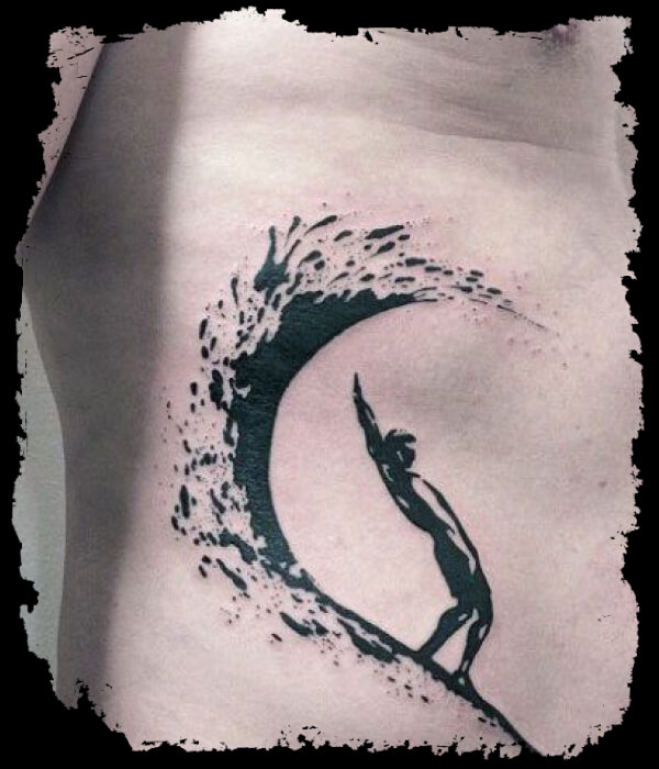 Surfer Tattoo Design