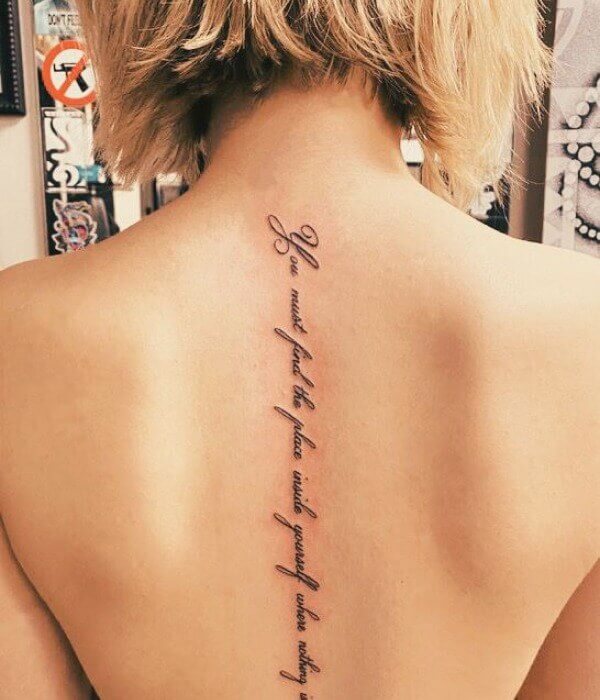 spine tattoo quotes for women