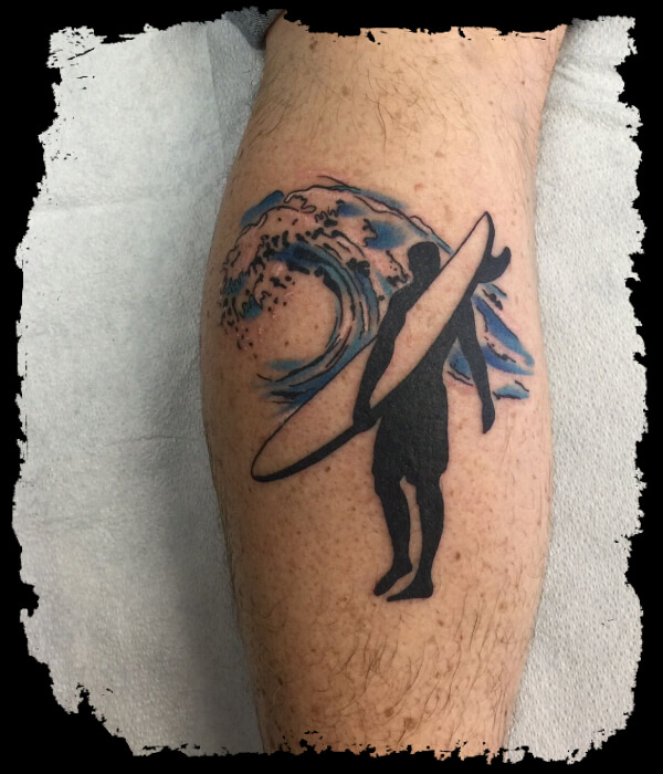 surfer tattoos men 