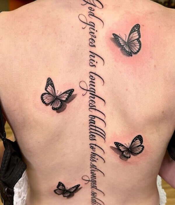 spine tattoo quotes for females