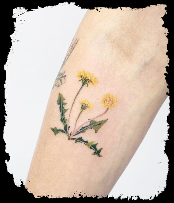Dandelions Flower Tattoo