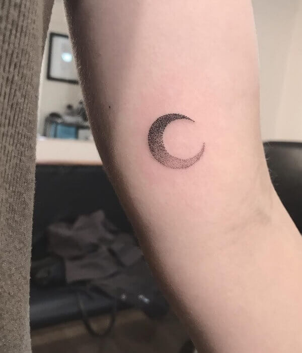 Dotwork Moon Tattoo