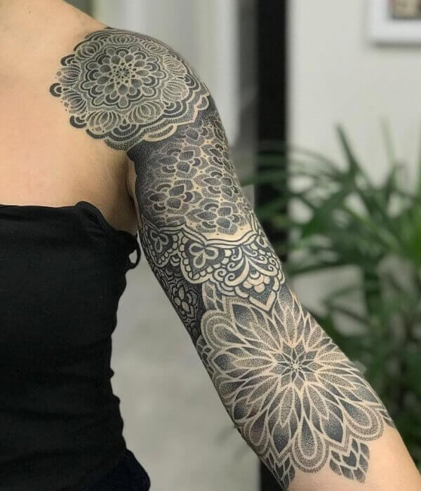 Dotwork Sleeve Tattoo