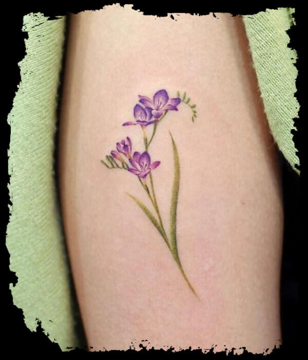Freesia Flower Tattoo 