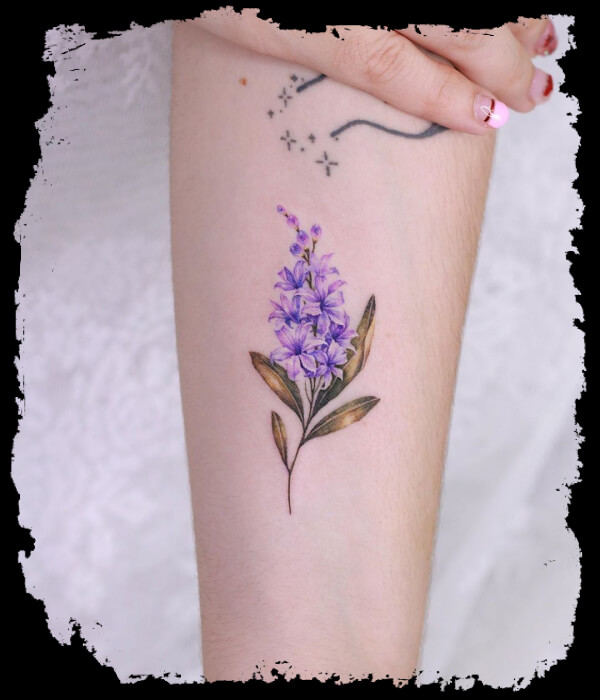 Hyacinths April Birth Flower Tattoo