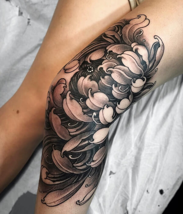 Japanese Knee Tattoo