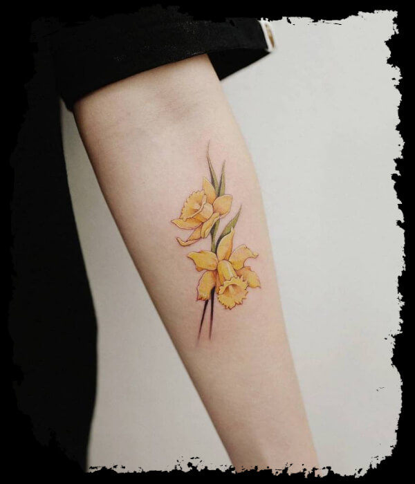 Jonquil Flower Tattoo Idea