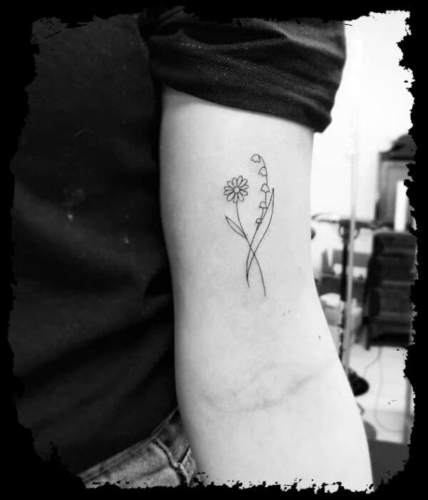 Lily of the Valley Flower Tattoo 