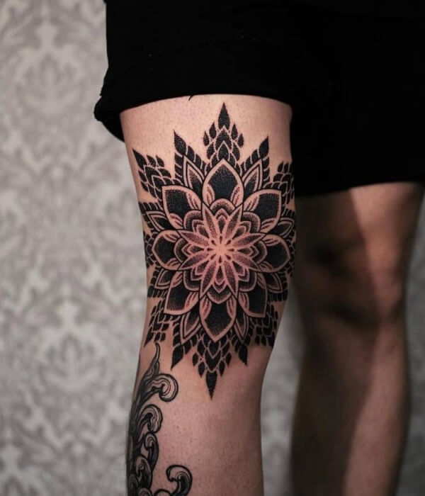 Mandala Knee Tattoos