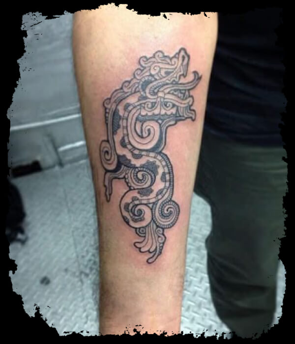 Serpent Mayan Tattoo
