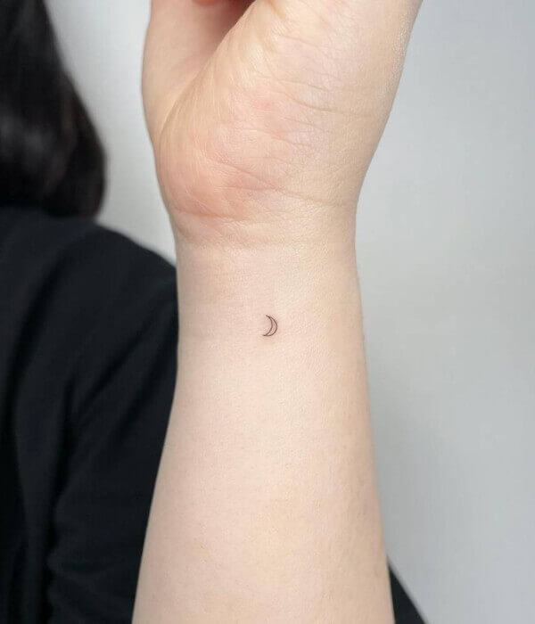 Micro Moon Tattoo