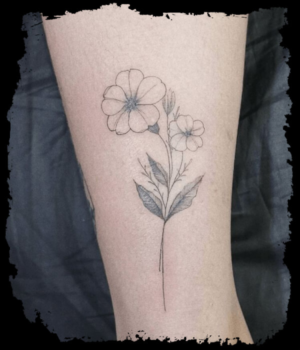Primrose April Birth Flower Tattoo