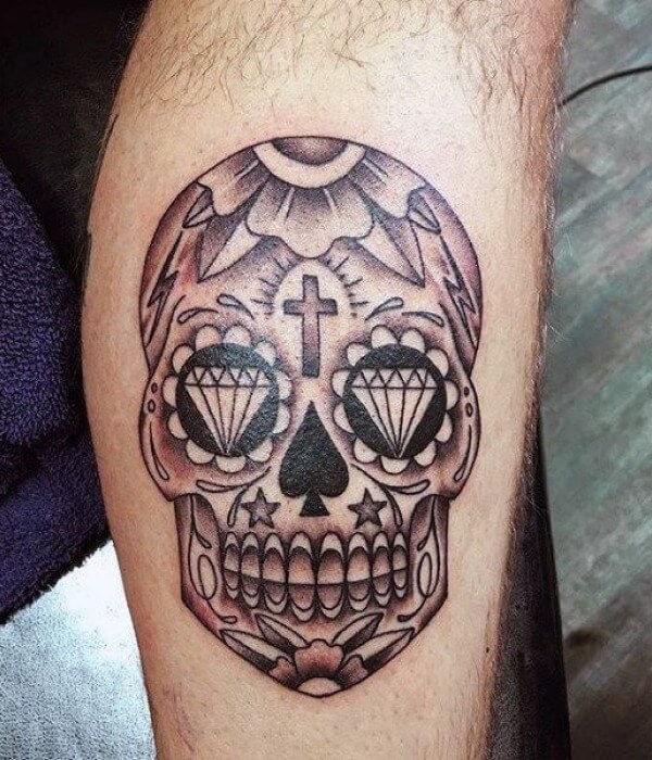 Sugar Skull Mexican Tattoo