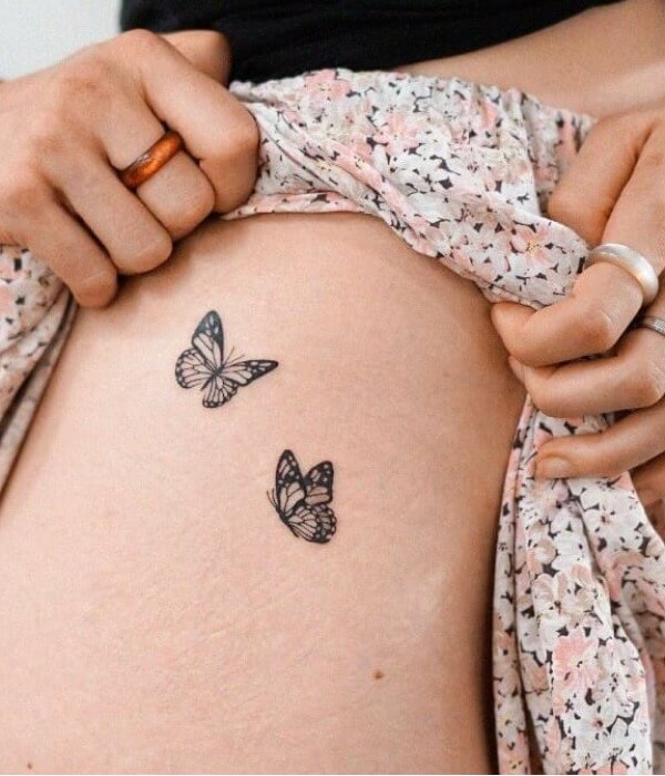 Timeless Butterfly Thigh Tattoo