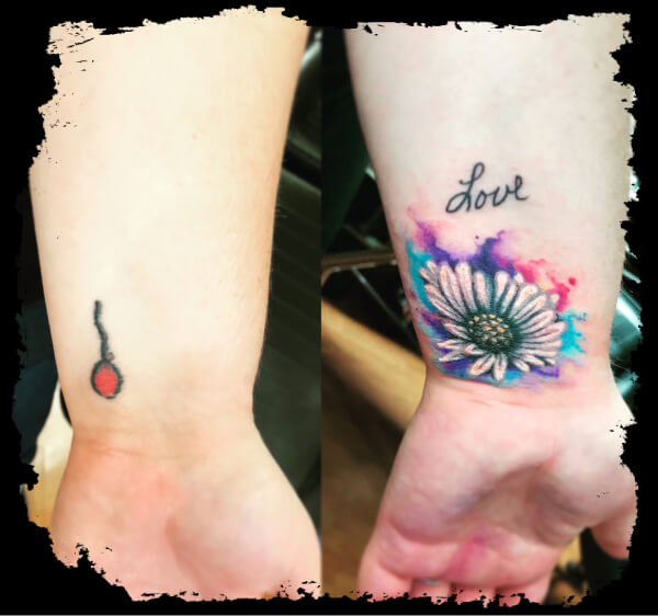 Watercolour Cover-up Tattoos