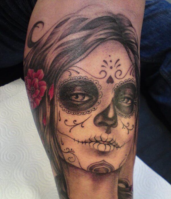 Women Face Mexican Tattoo
