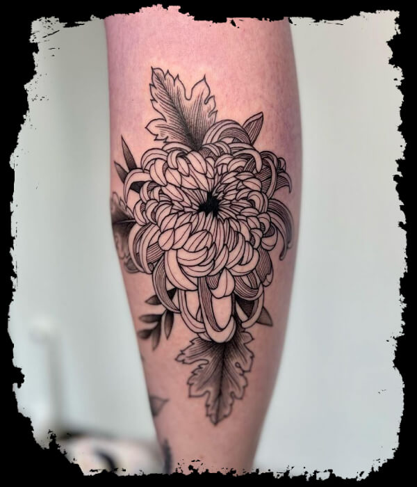 Chrysanthemum Flower Tattoo Design