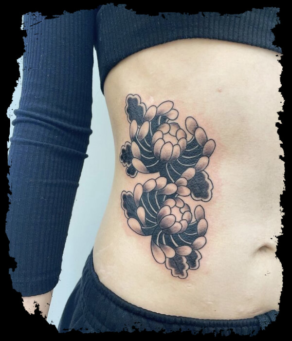 chrysanthemum tattoo female