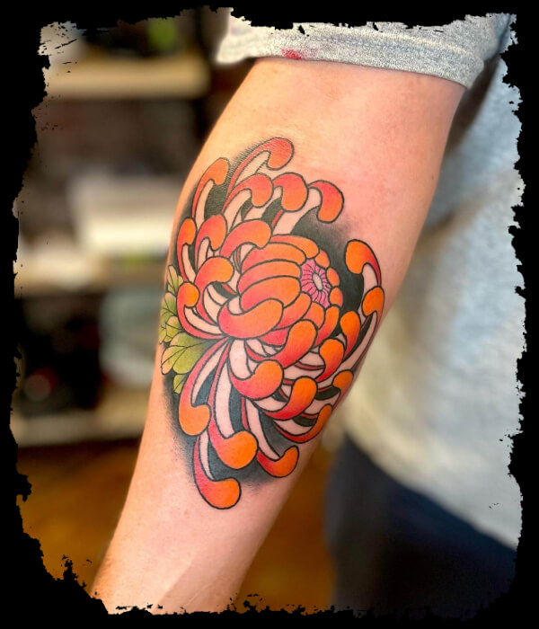 chrysanthemum tattoo female