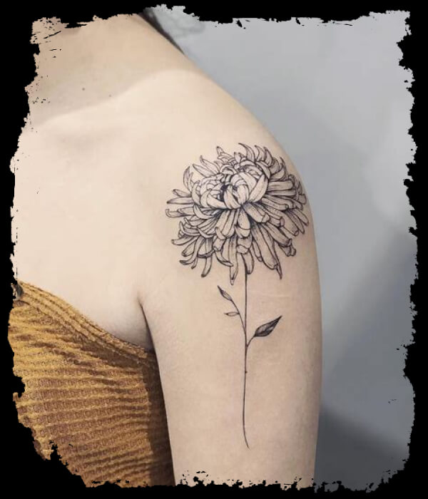 chrysanthemum flower tattoo