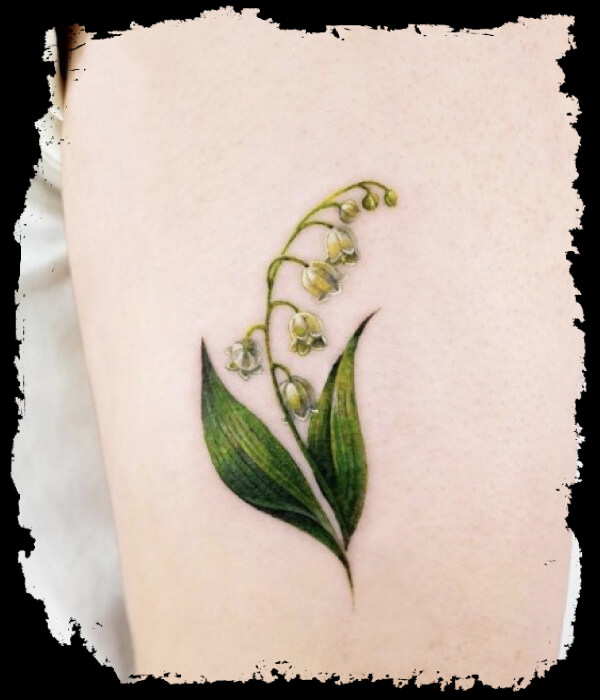 Colorful-Lily-Of-The-Valley-Tattoo