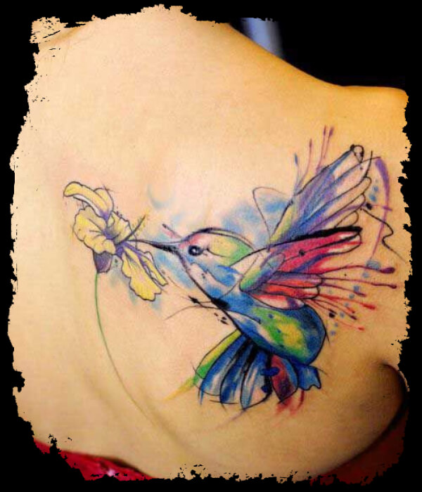 Daffodil-Hummingbird-Tattoo
