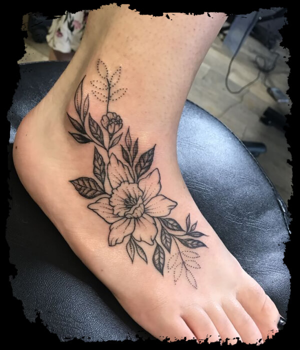 Daffodil-Foot-Tattoo