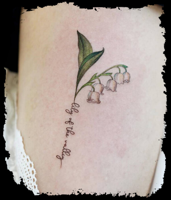 Lily-Of-The-Valley-Tattoo-with-name