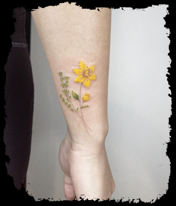 Watercolor-Daffodil-Tattoo